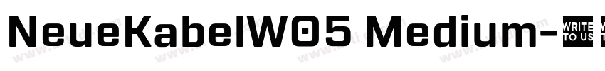 NeueKabelW05 Medium字体转换